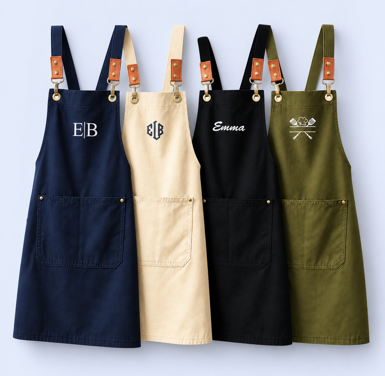 Personalised Cross Back Apron – Logo, Design or Custom Text