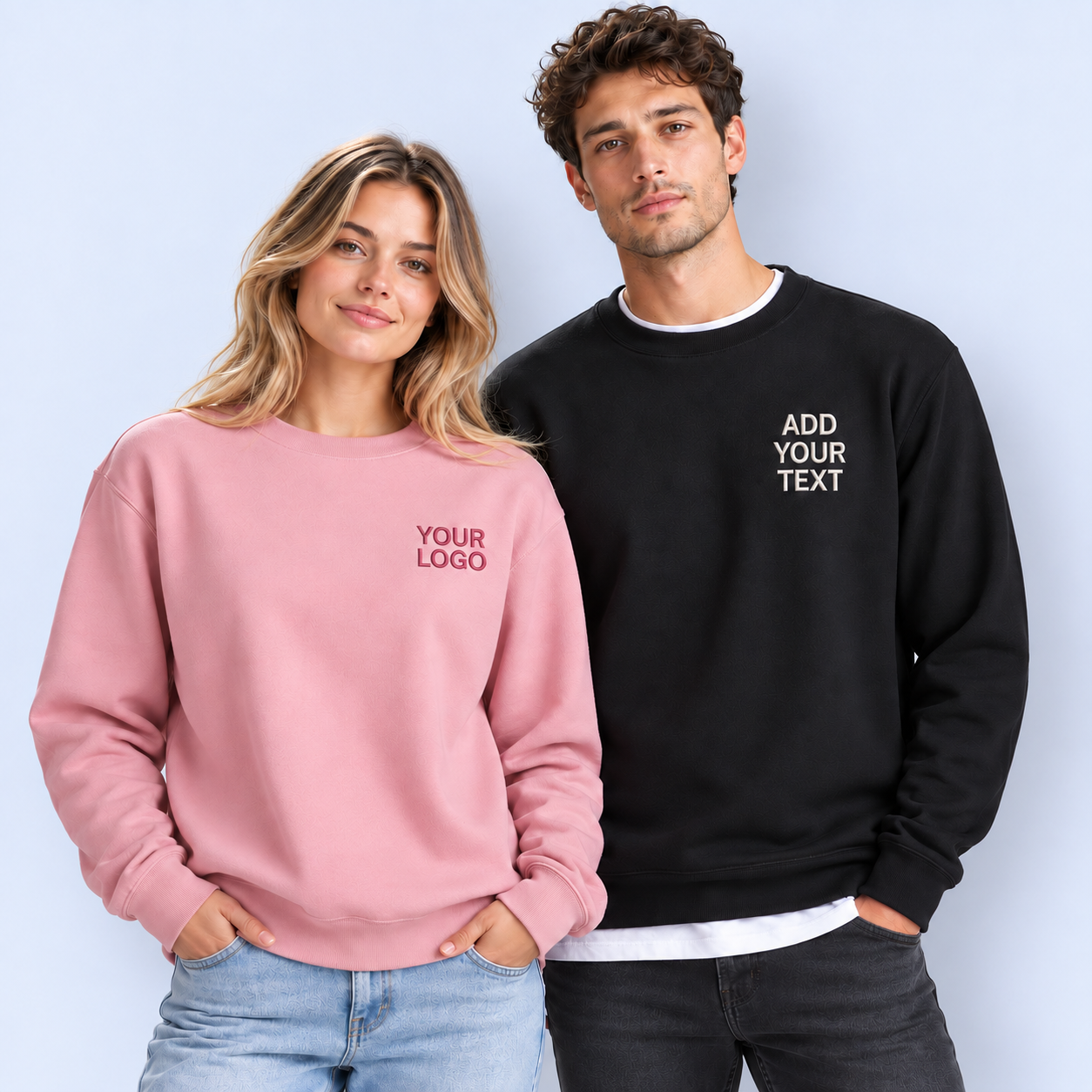 Personalised Unisex Sweatshirt – Logo, Design or Custom Text