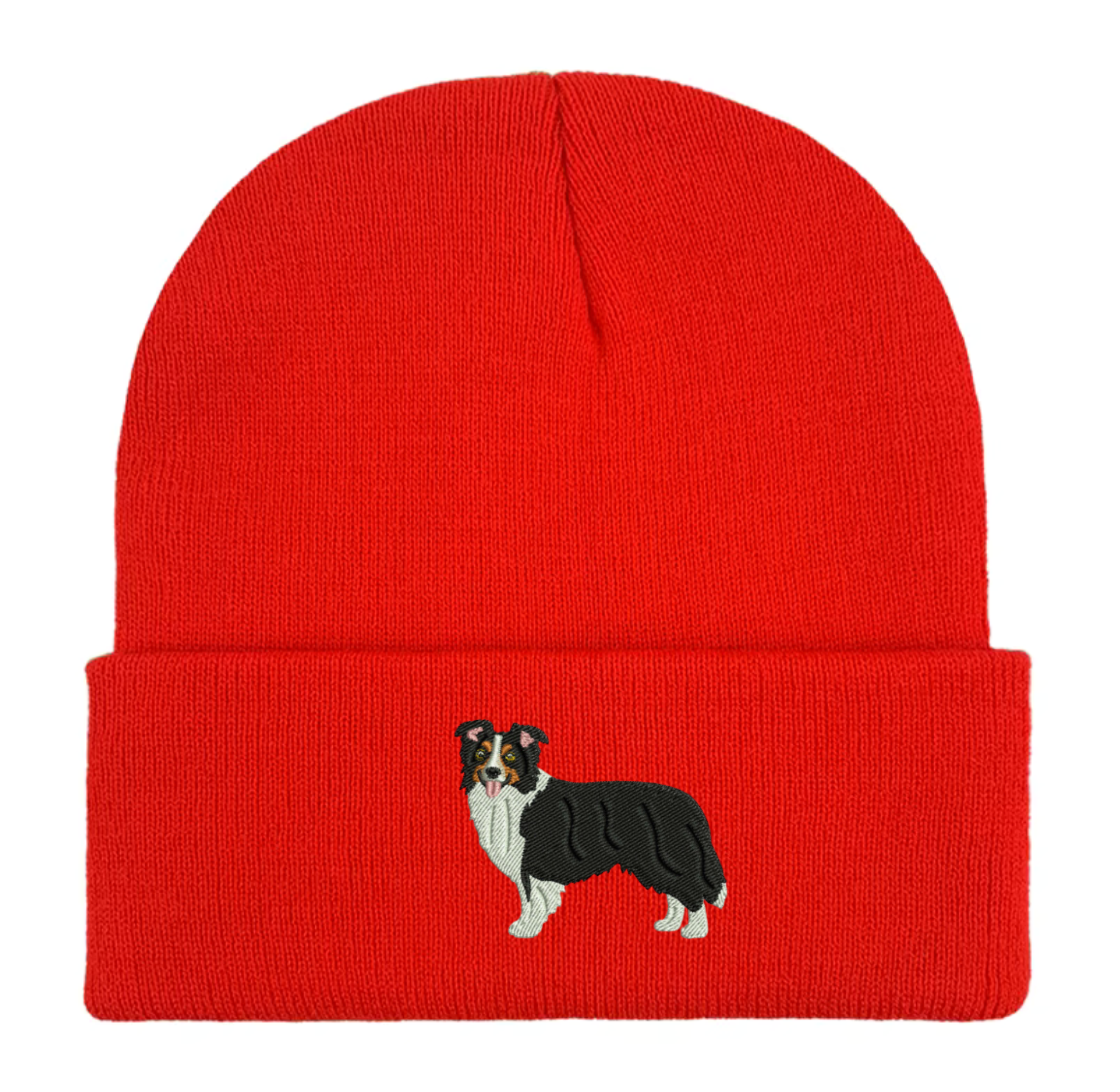 Border Collie Embroidered Beanie hat