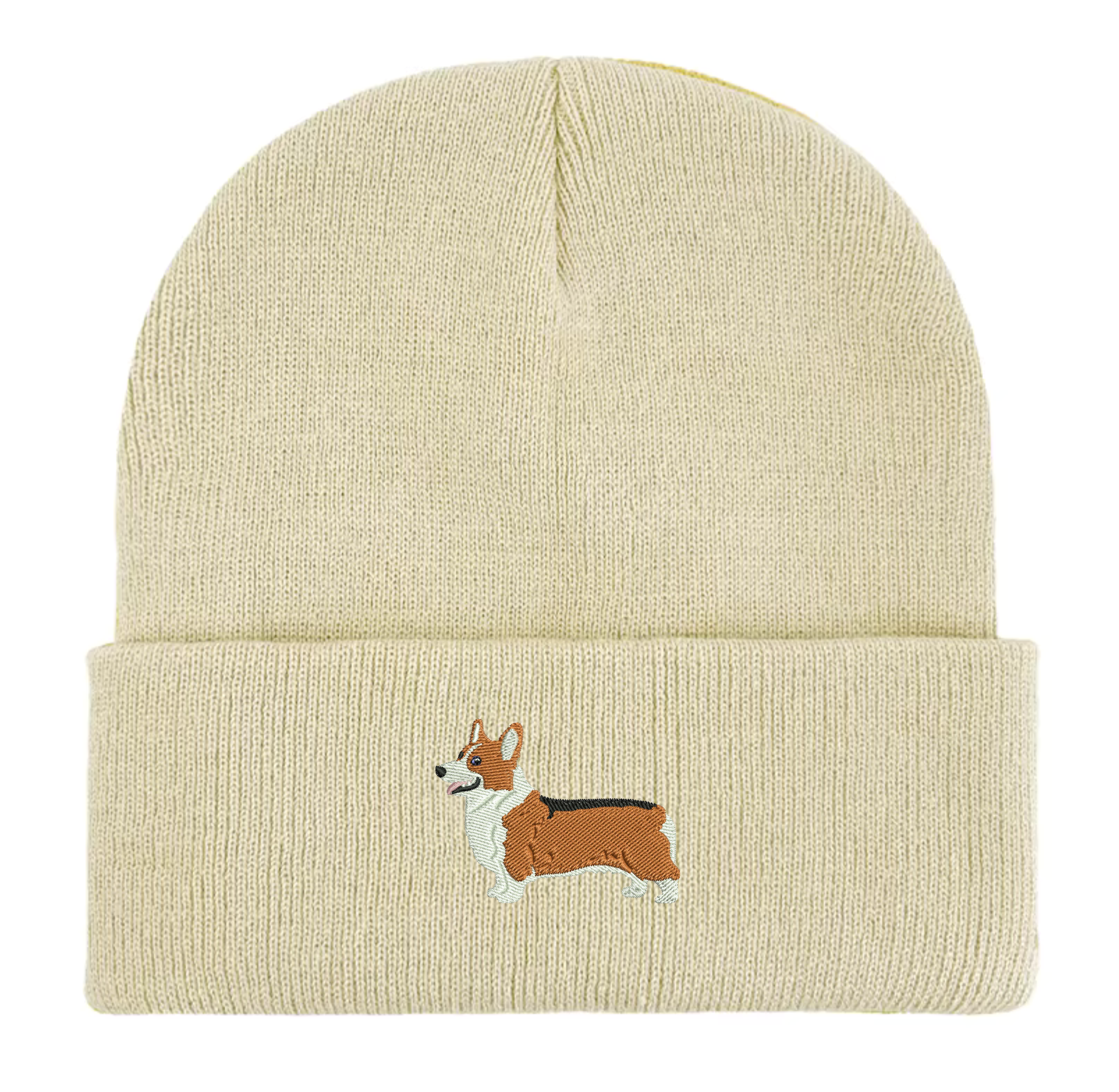 Corgi Embroidered Beanie Hat