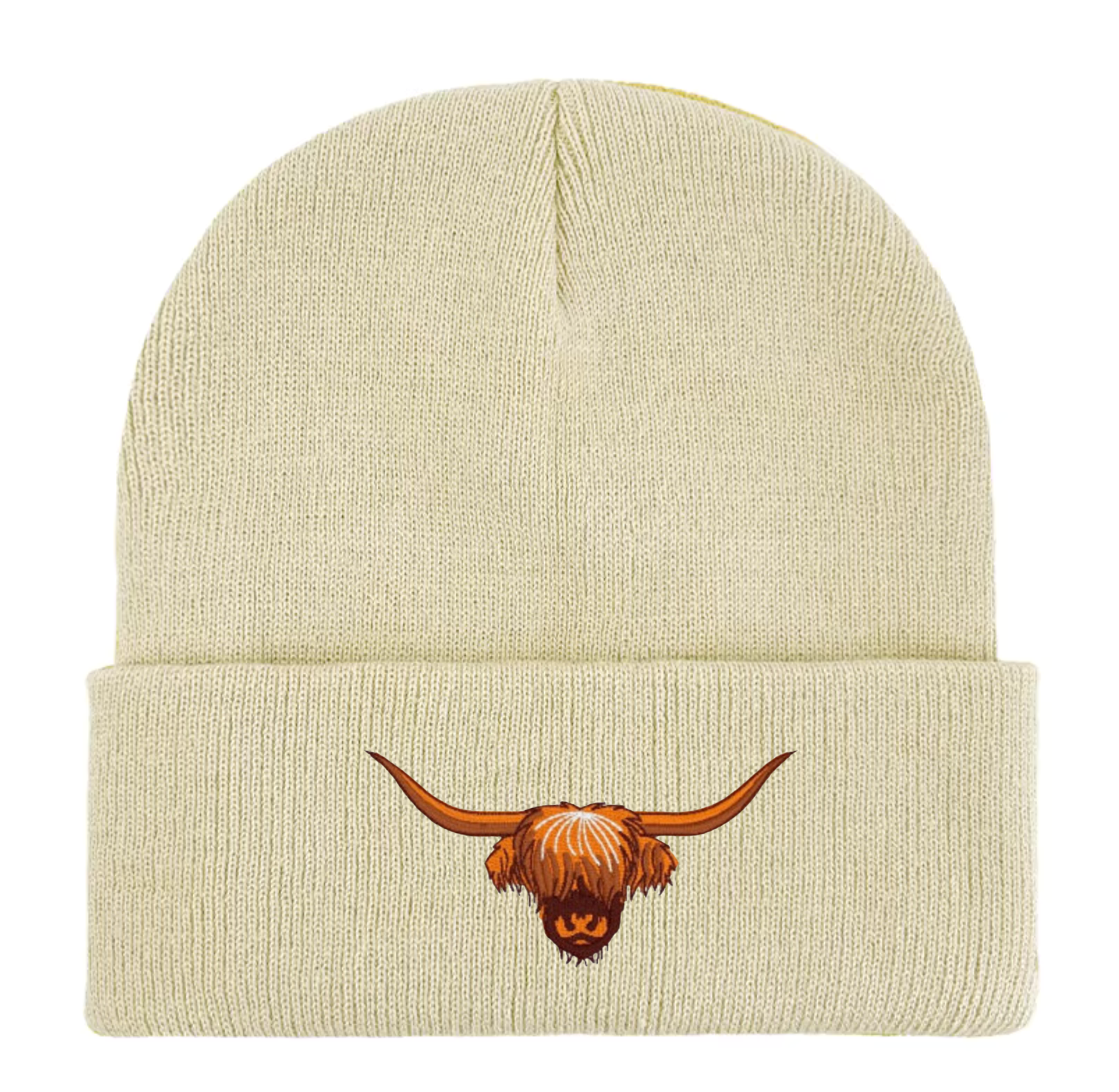 Scottish Highland cow head beanie hat