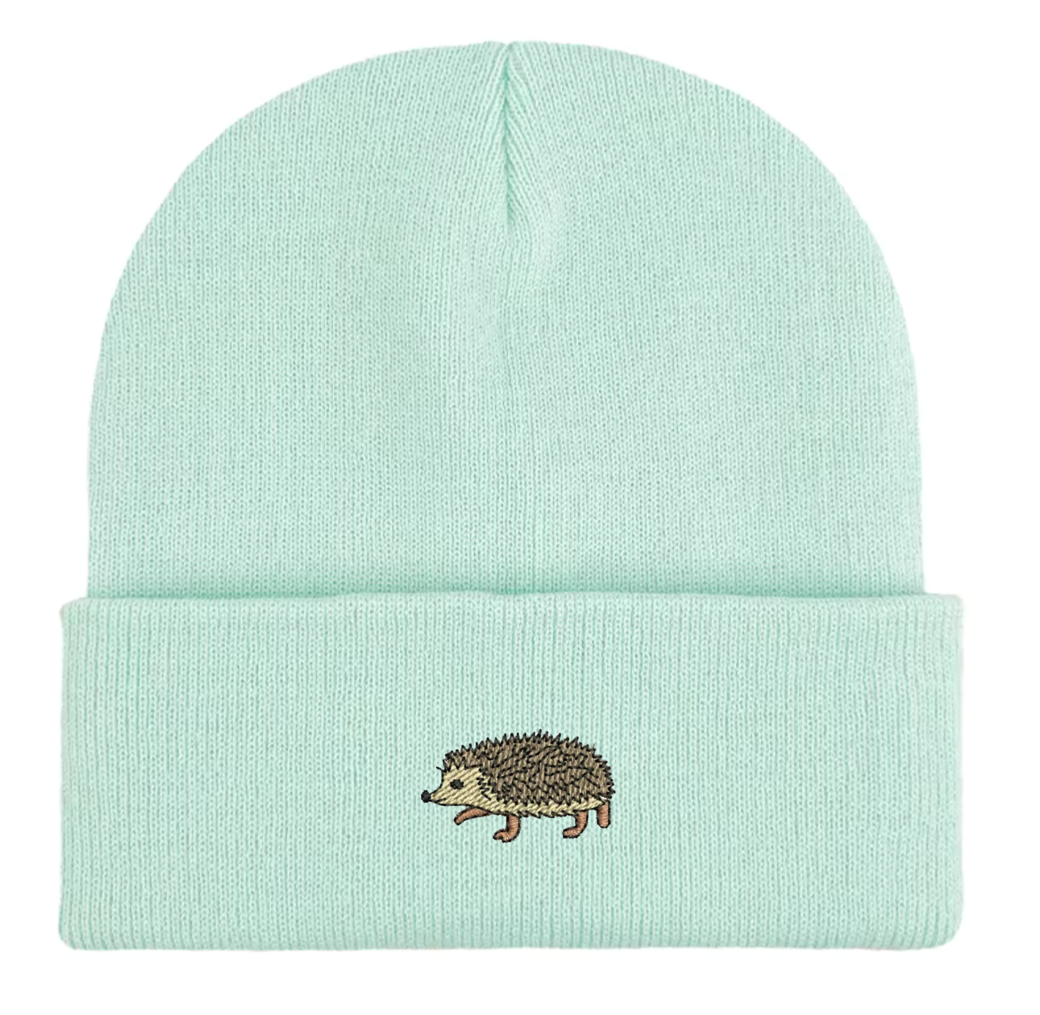 Hedgehog Embroidered Beanie Hat