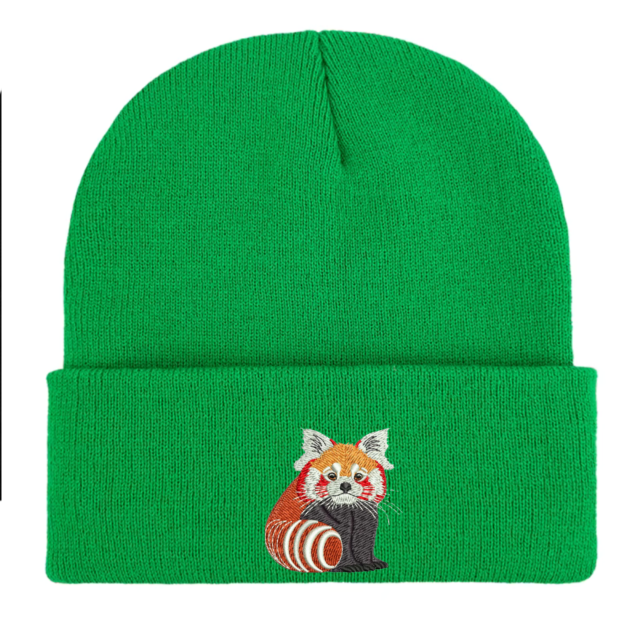 Red Panda Embroidered Beanie Hat