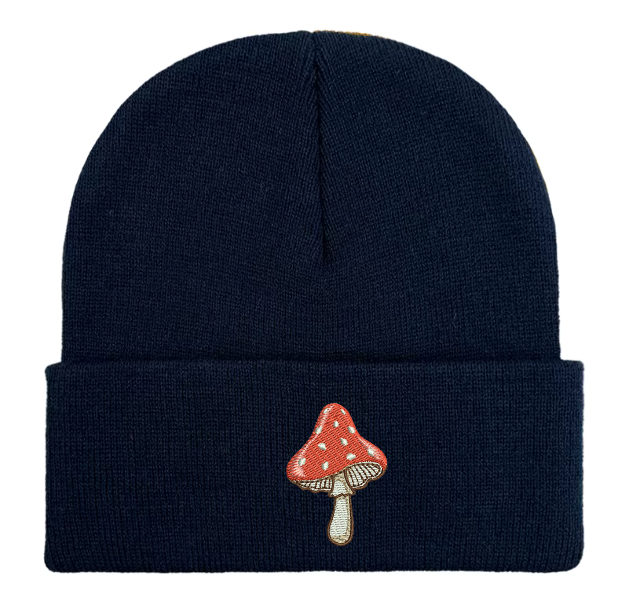 Mushroom Embroidered Beanie Hat