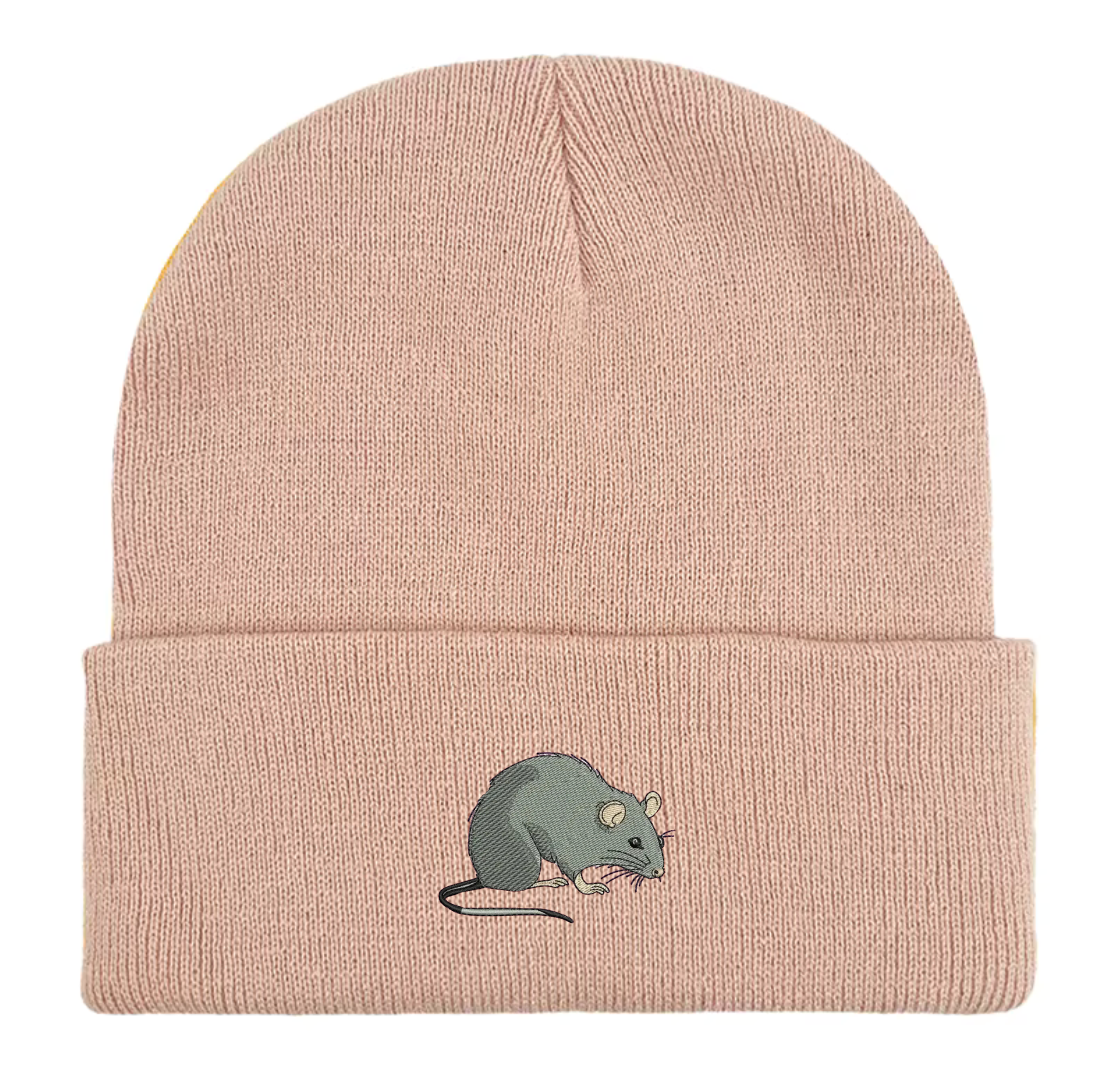 Rat Embroidered Beanie Hat