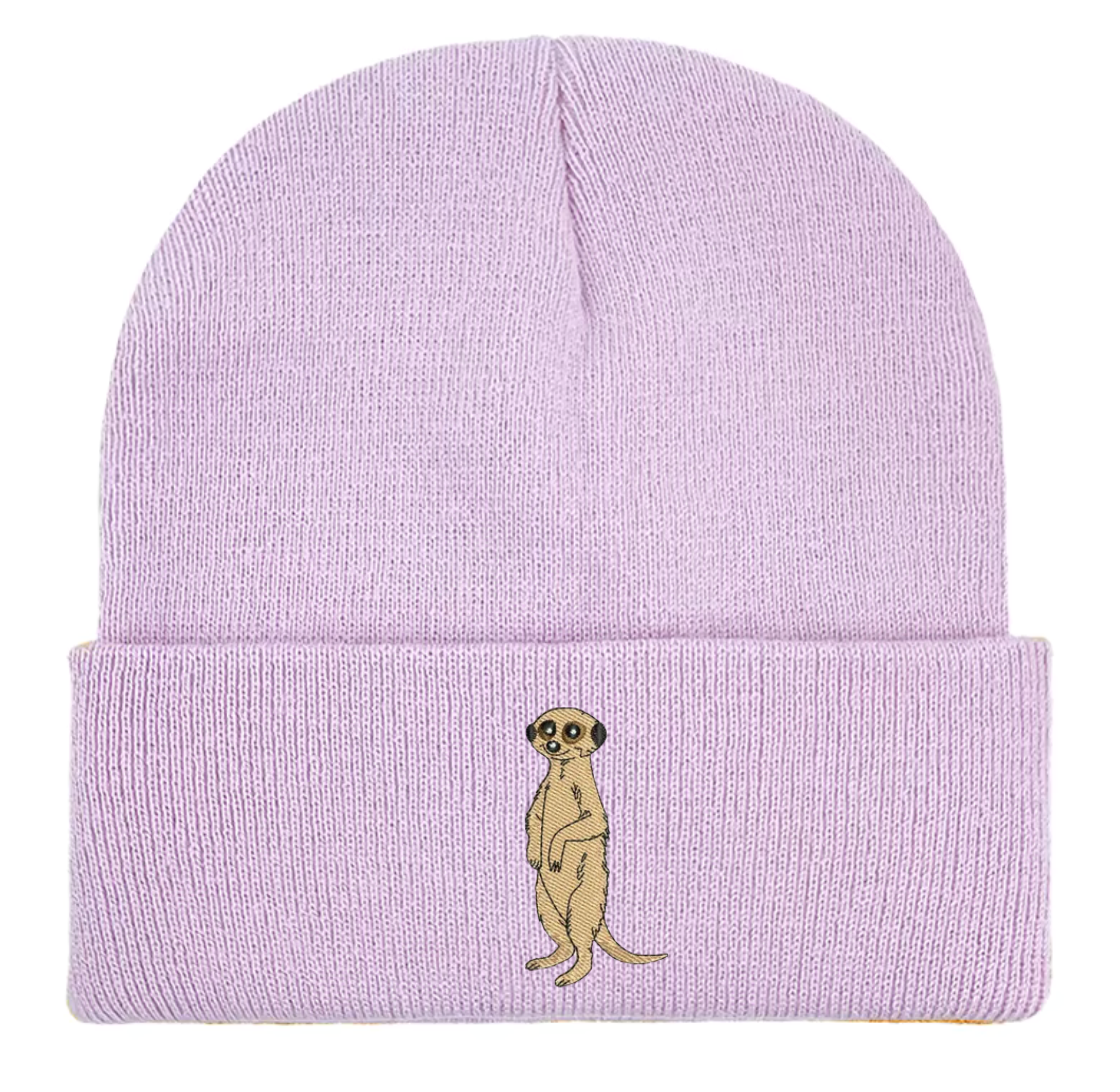 Meerkat Embroidered Beanie Hat