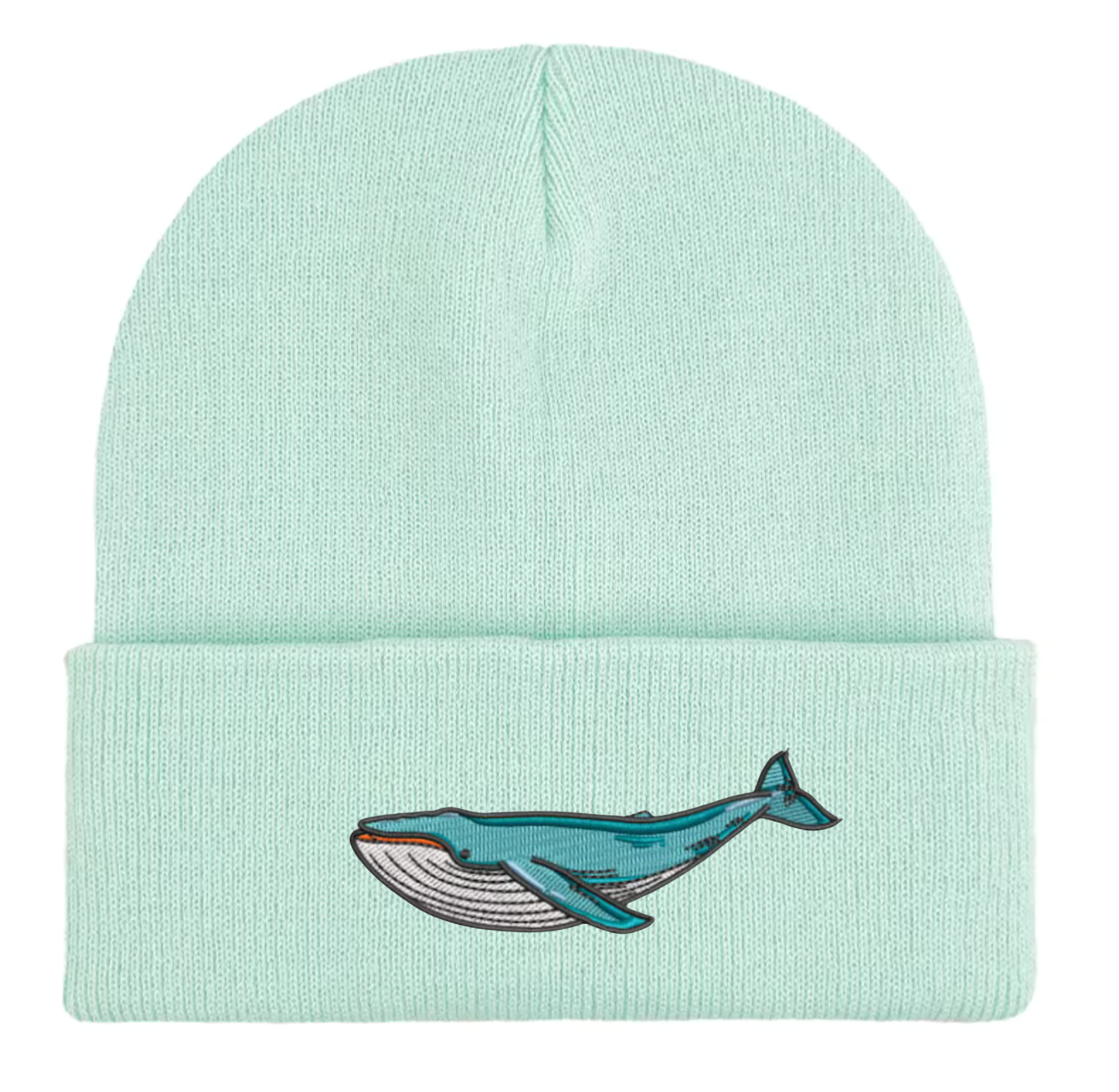 Humpback Whale Embroidered Beanie Hat