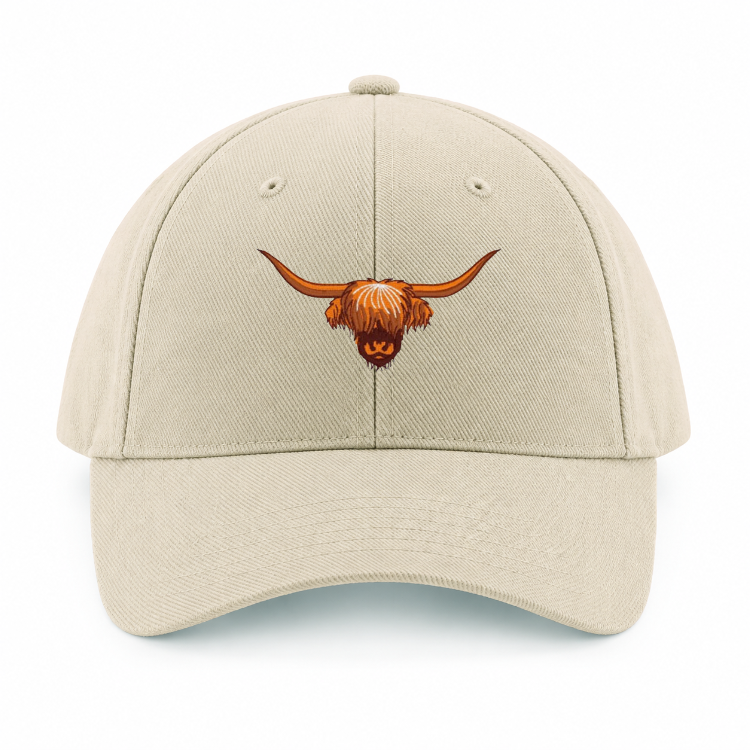 Highland Cow Head Embroidered Cap